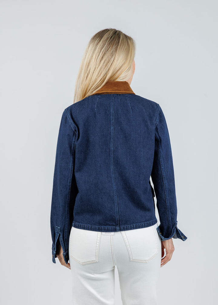 Elliott Lauren Barn Jacket in Denim available at Barbara Katz