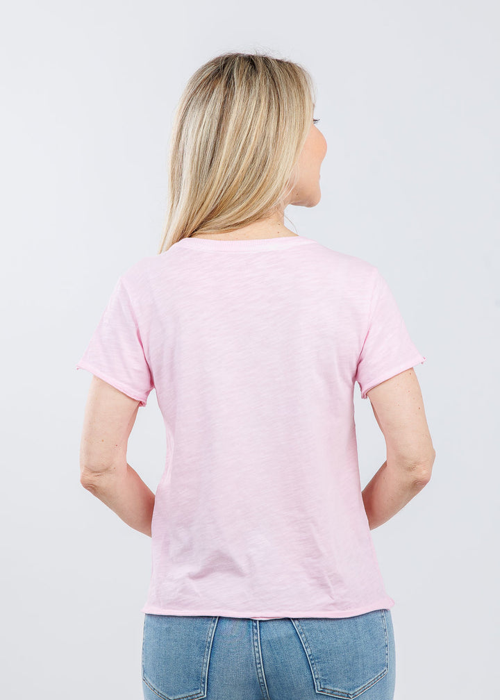 Elliott Lauren Drew Crew Boxy Tee in Petal Pink available at Barbara Katz