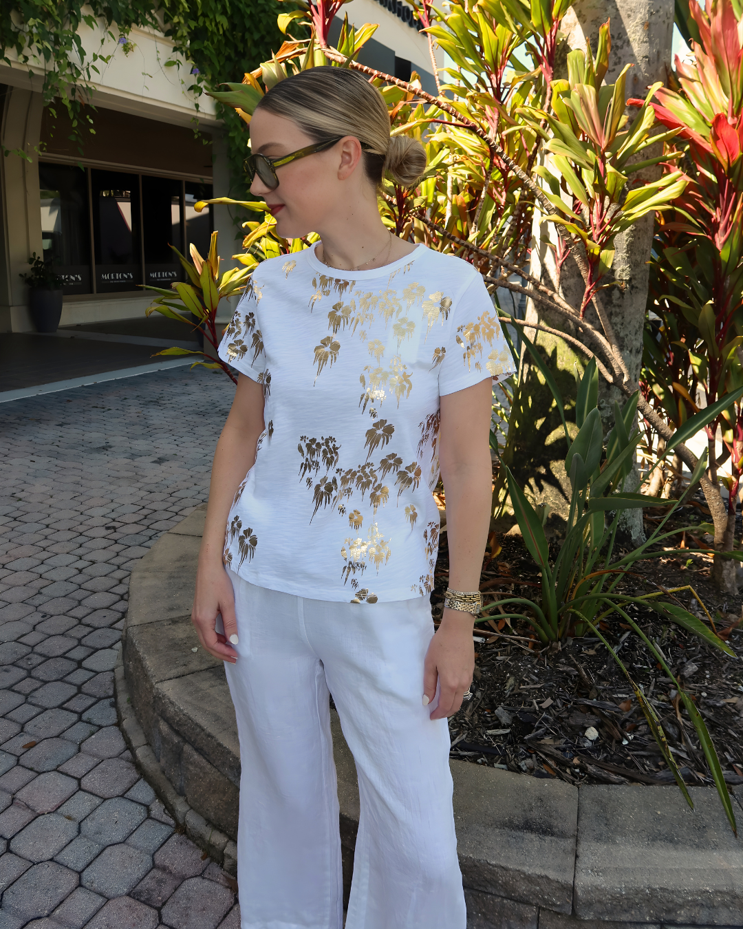 Elliott Lauren Golden Girl Short Sleeve Tee available at Barbara Katz