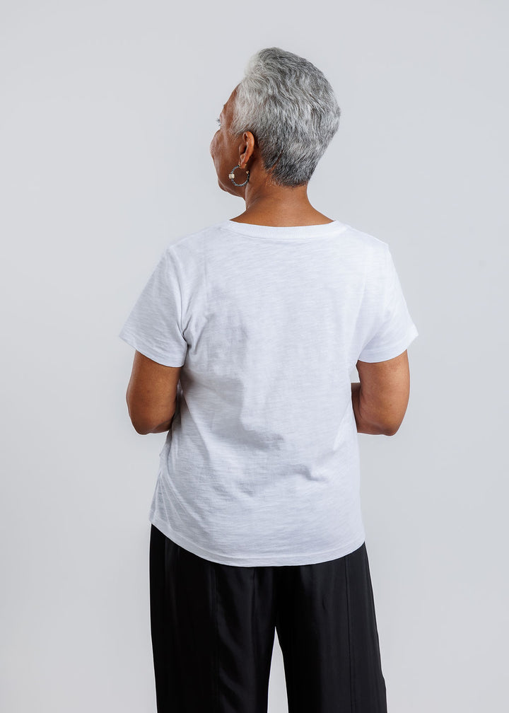 Elliott Lauren Graffiti Short Sleeve Graphic Tee in White available at Barbara Katz