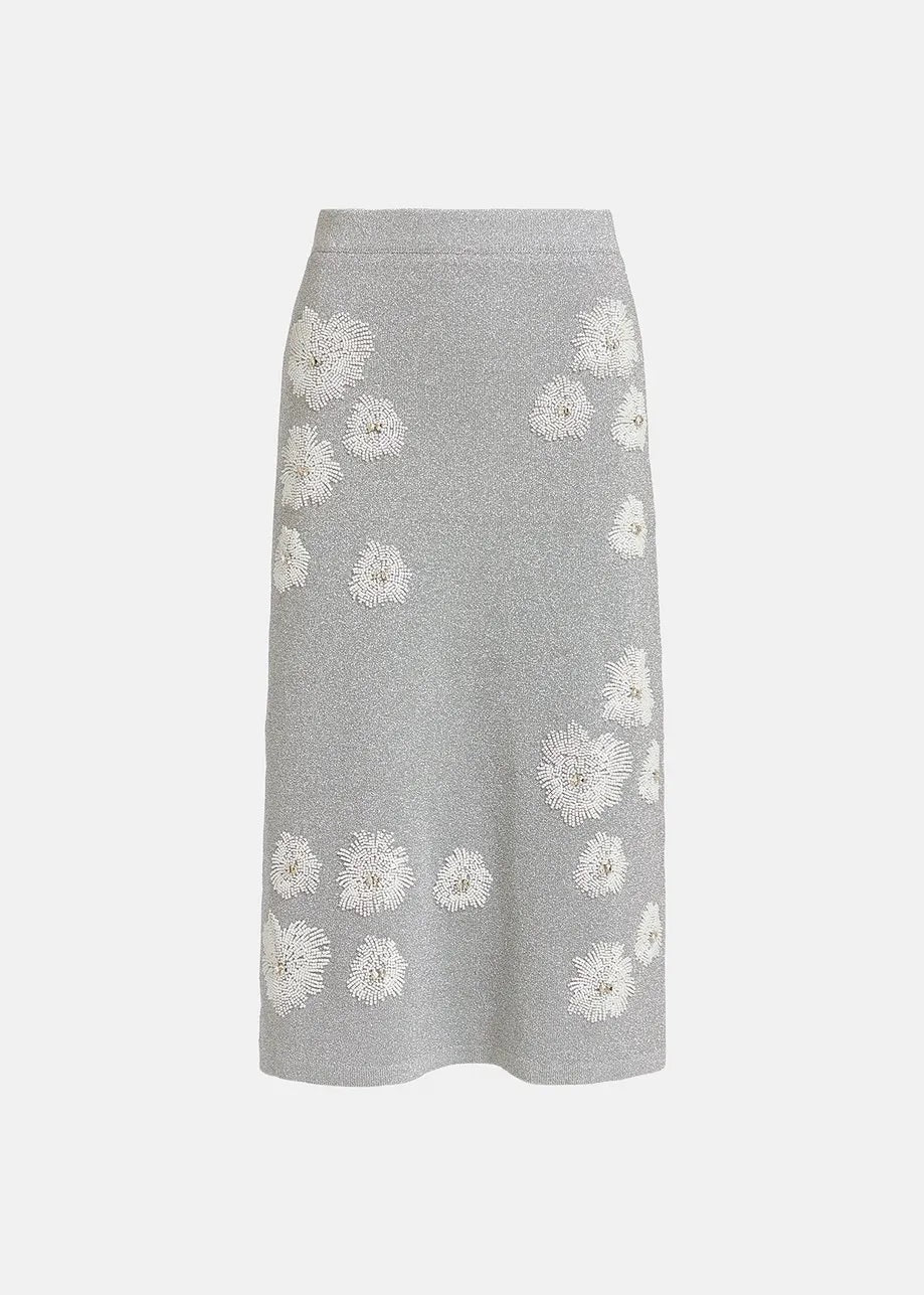Edance Embroidered Knit Skirt