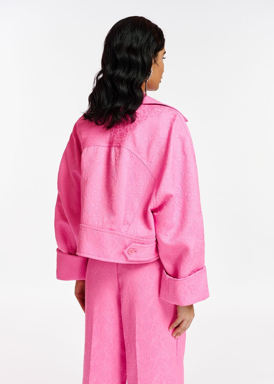 Essentiel Antwerp Eyvette Jacquard Oversized Jacket - High Voltage
