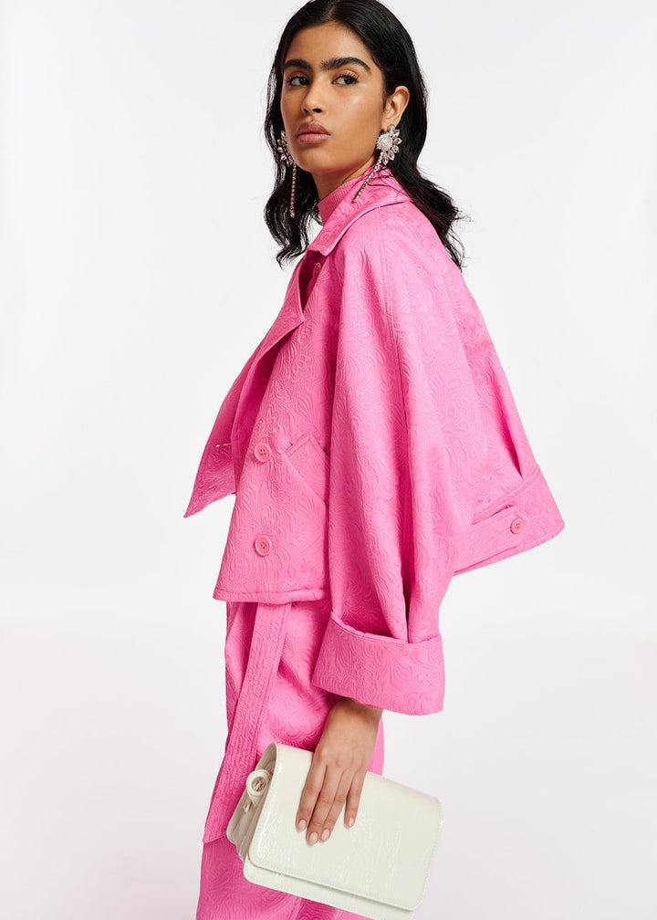 Essentiel Antwerp Eyvette Jacquard Oversized Jacket - High Voltage