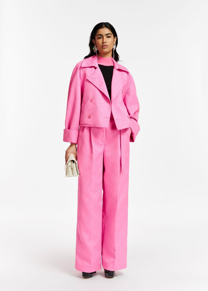 Essentiel Antwerp Eyvette Jacquard Oversized Jacket - High Voltage