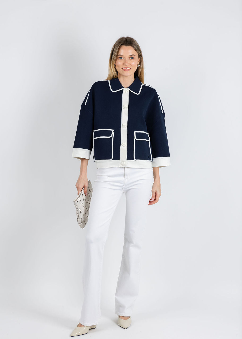 Essentiel Antwerp Jugly Knit Cardigan - Classic Navy – Barbara Katz