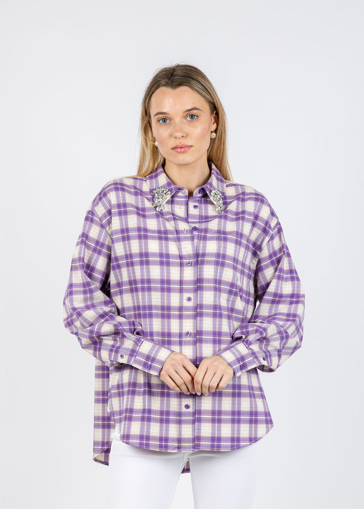 Essentiel Antwerp Juices Oversized Shirt in Pinky Sugar available at Barbara Katz