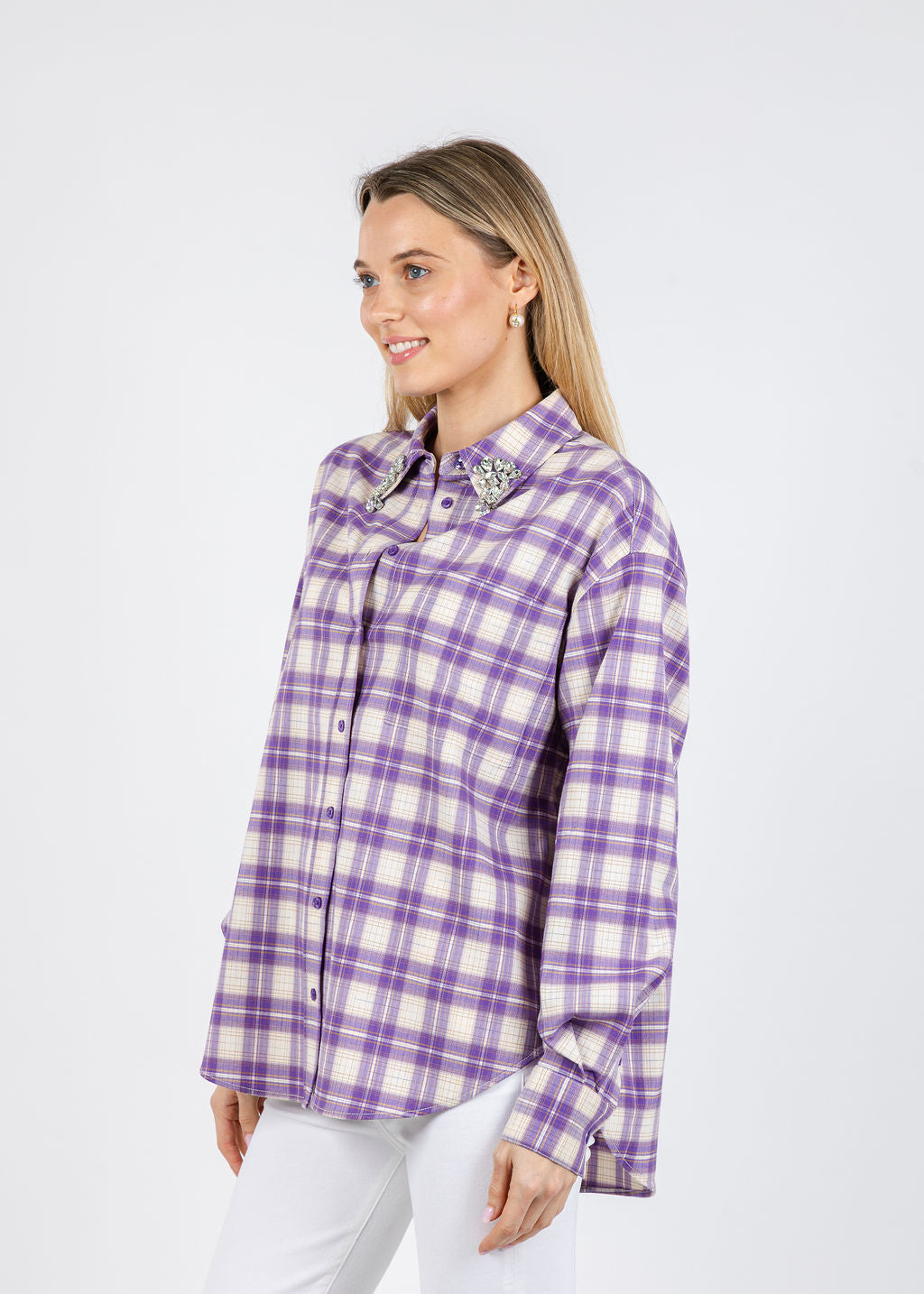 Essentiel Antwerp Juices Oversized Shirt in Pinky Sugar available at Barbara Katz