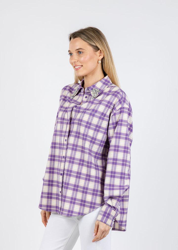 Essentiel Antwerp Juices Oversized Shirt in Pinky Sugar available at Barbara Katz