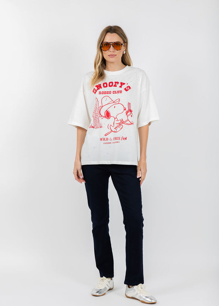 Essentiel Antwerp Junki Rhinestones T-Shirt in Off White available at Barbara Katz