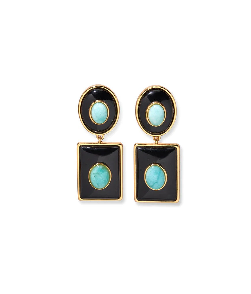 LIZZIE FORTUNATO Ethereal Pool Earrings in Midnight