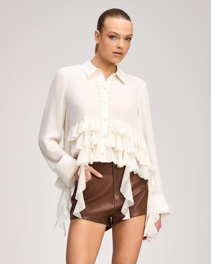 Cinq a Sept Nori Top in Ivory available at Barbara Katz