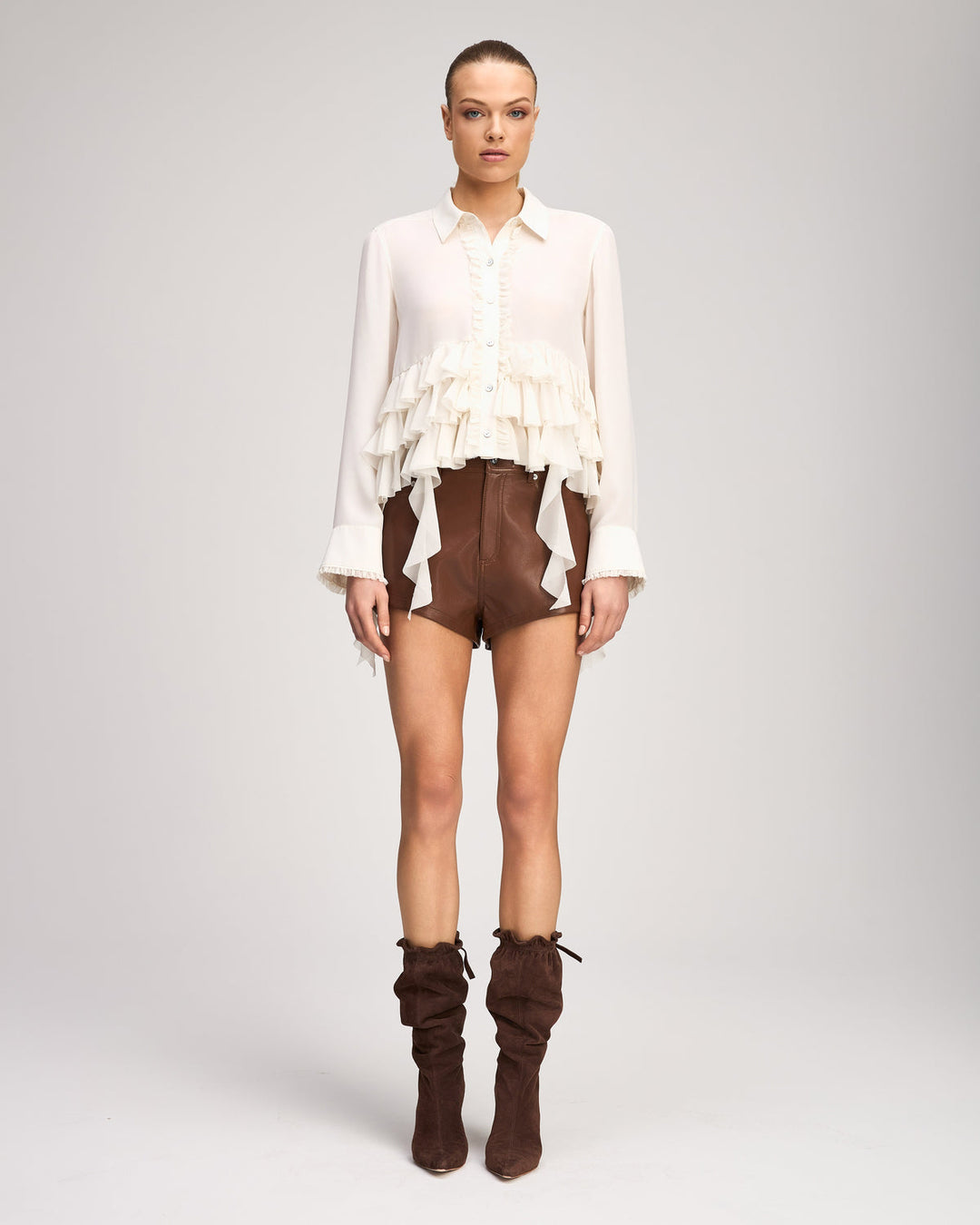 Cinq a Sept Nori Top in Ivory available at Barbara Katz