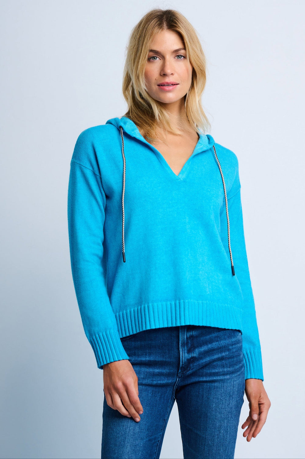 Lisa Todd Neon Lights Hoodie in Ultra Blue available at Barbara Katz