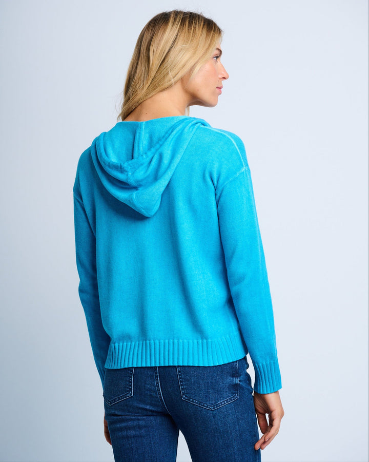 Lisa Todd Neon Lights Hoodie in Ultra Blue available at Barbara Katz
