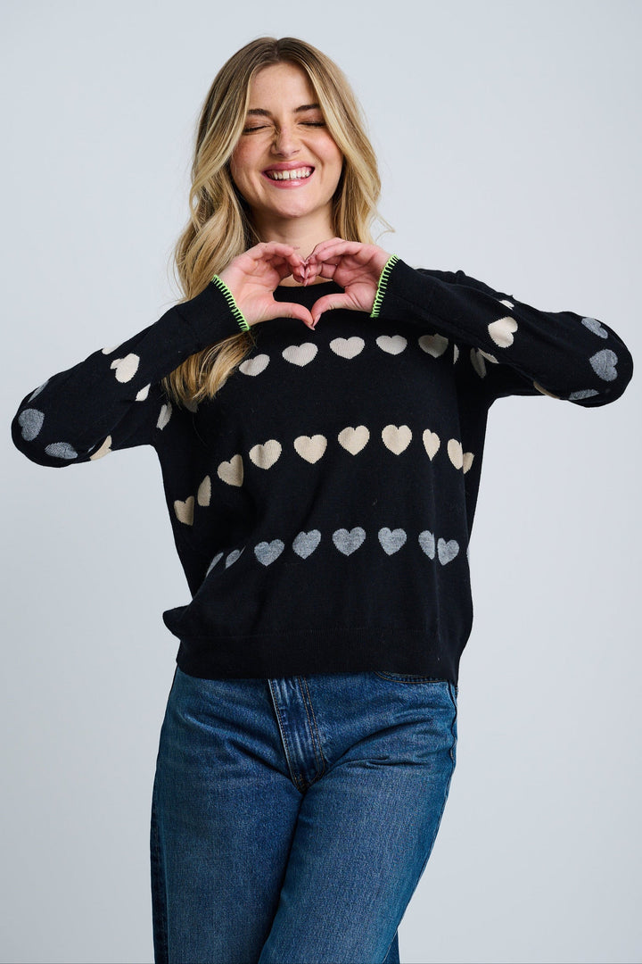 Lisa Todd Love Track Sweater in Black available at Barbara Katz