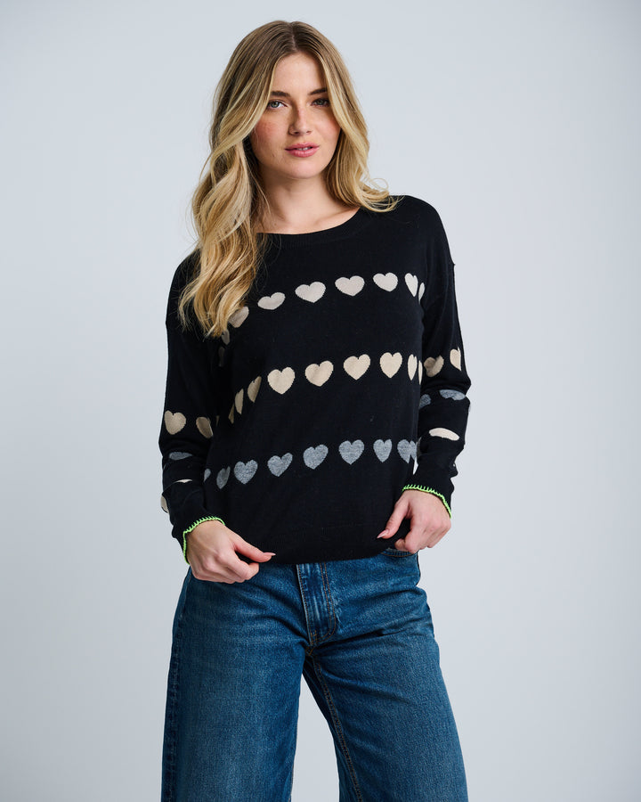 Lisa Todd Love Track Sweater in Black available at Barbara Katz