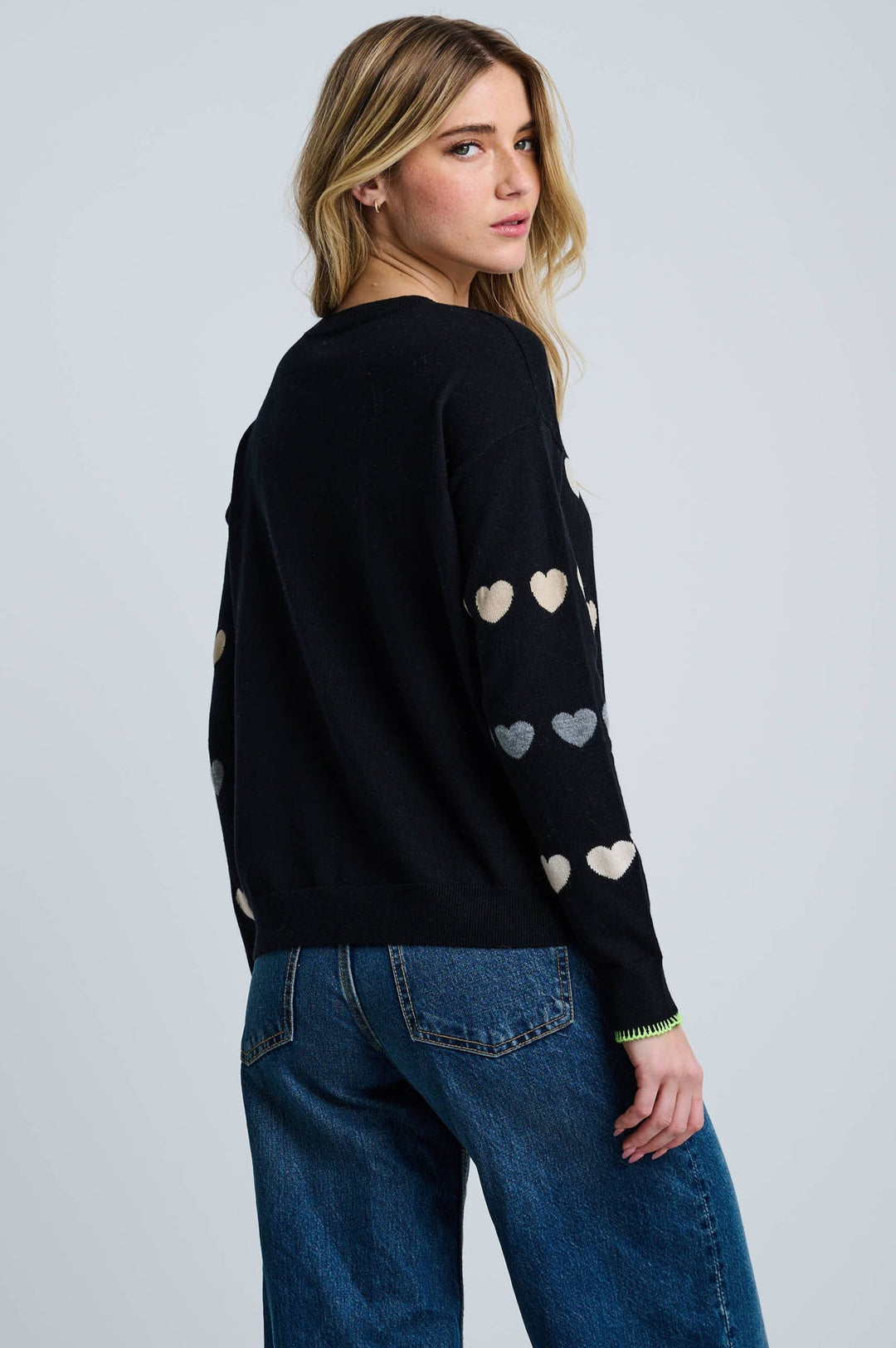 Lisa Todd Love Track Sweater in Black available at Barbara Katz