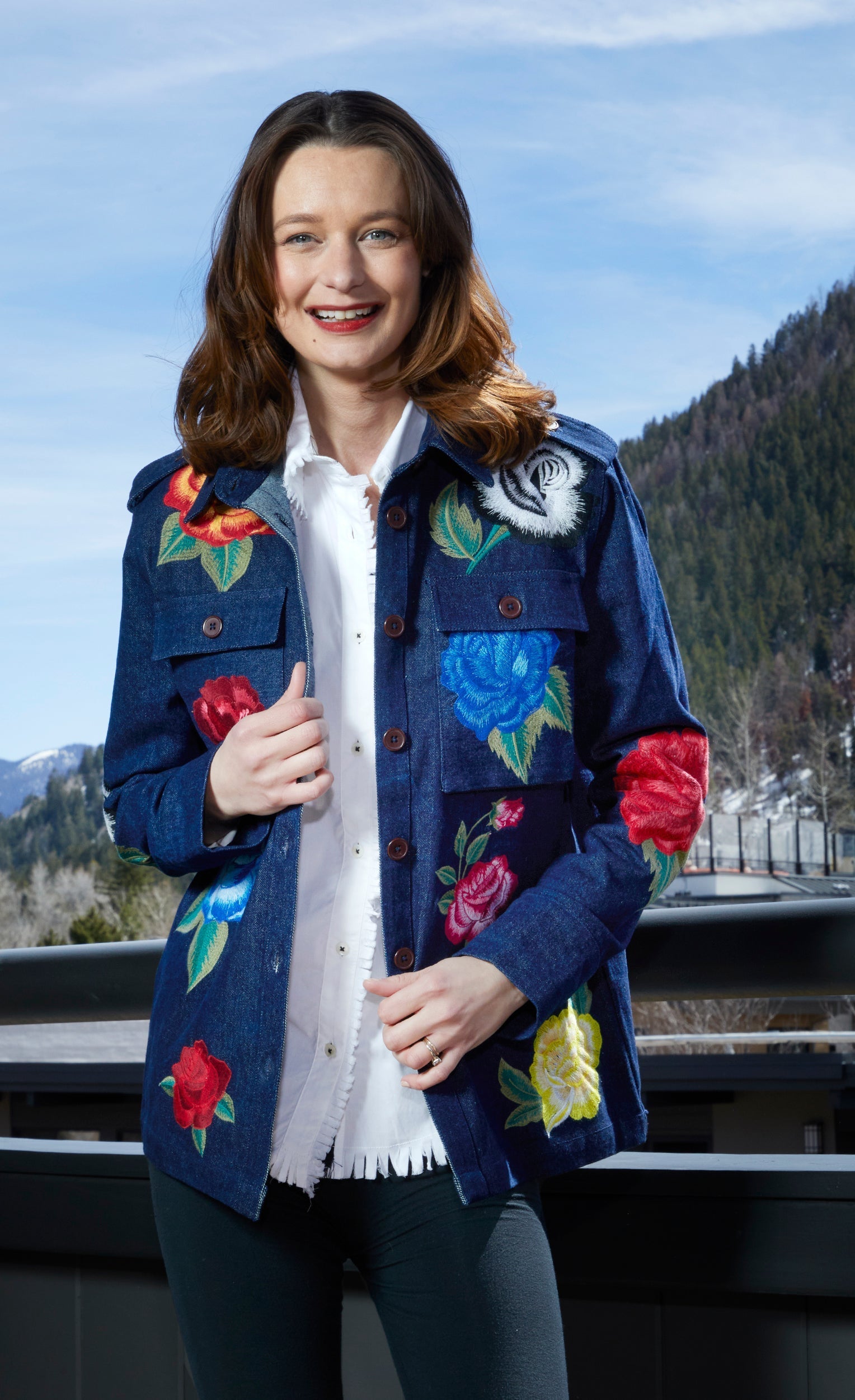 Dizzy-Lizzie Embroidered Denim Jacket – Barbara Katz