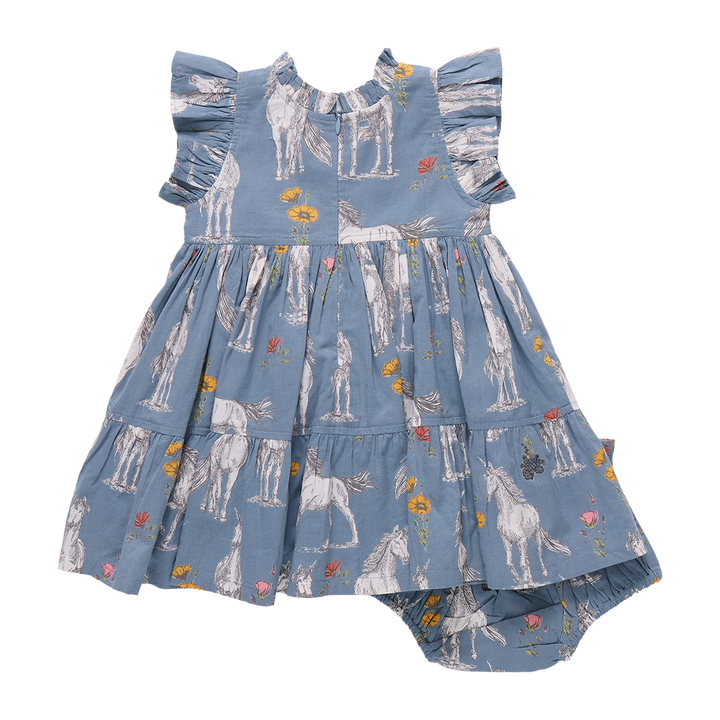 Pink Chicken Baby Girls Jennifer Dress Set in Unicorn Field available at Barbara Katz