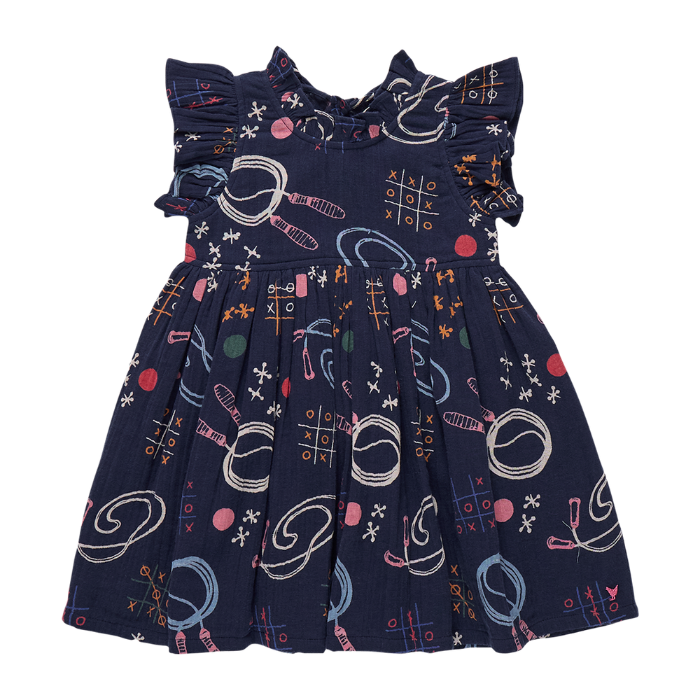 Pink Chicken Girls Jennifer Dress in Tic Tac Toe available at Barbara Katz