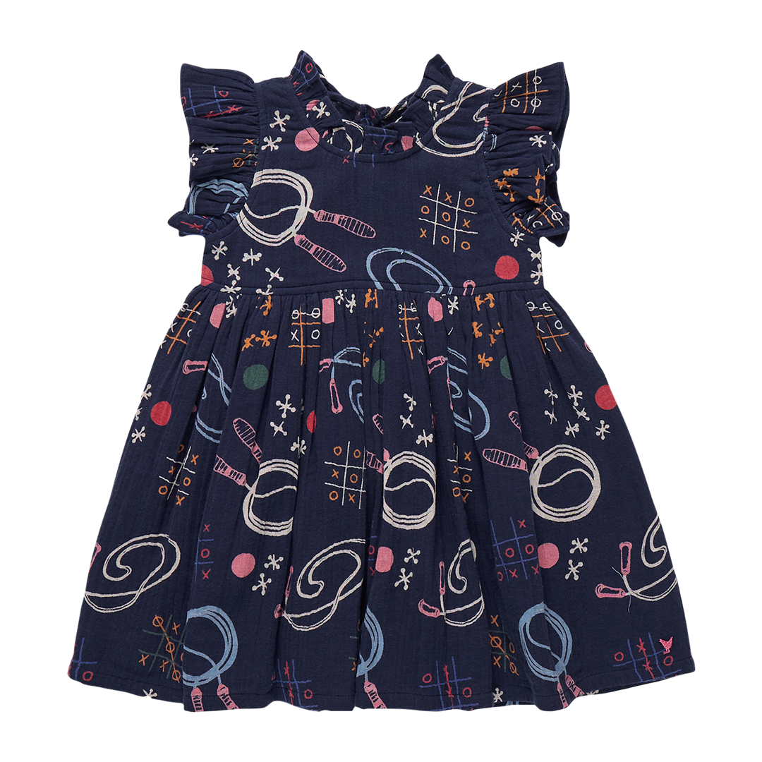 Pink Chicken Girls Jennifer Dress in Tic Tac Toe available at Barbara Katz