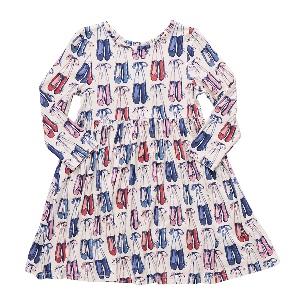 Pink Chicken Girls Bamboo Steph Dress in Ballet Slippers available at Barbara Katz