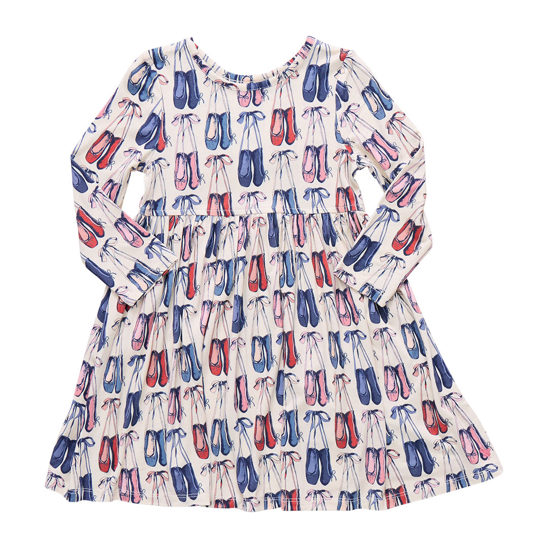 Pink Chicken Girls Bamboo Steph Dress in Ballet Slippers available at Barbara Katz