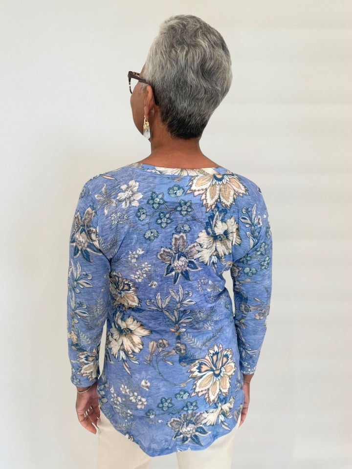 David Cline Luna Double Layer Top in Capri available at Barbara Katz