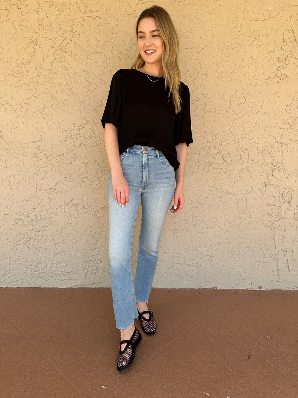Velvet Desi Blouse - Black