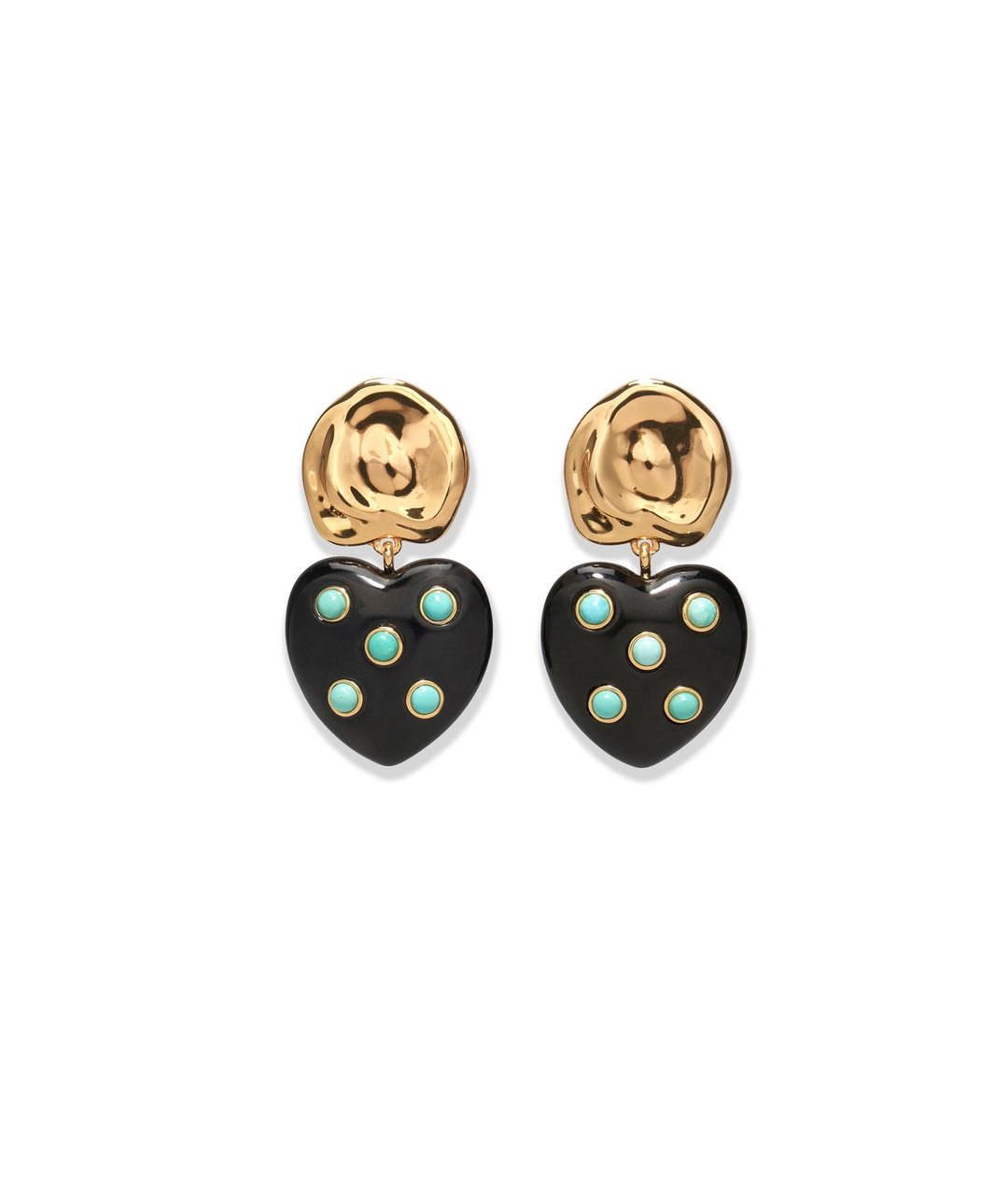 Lizzie Fortunato Amore Heart Earrings available at Barbara Katz