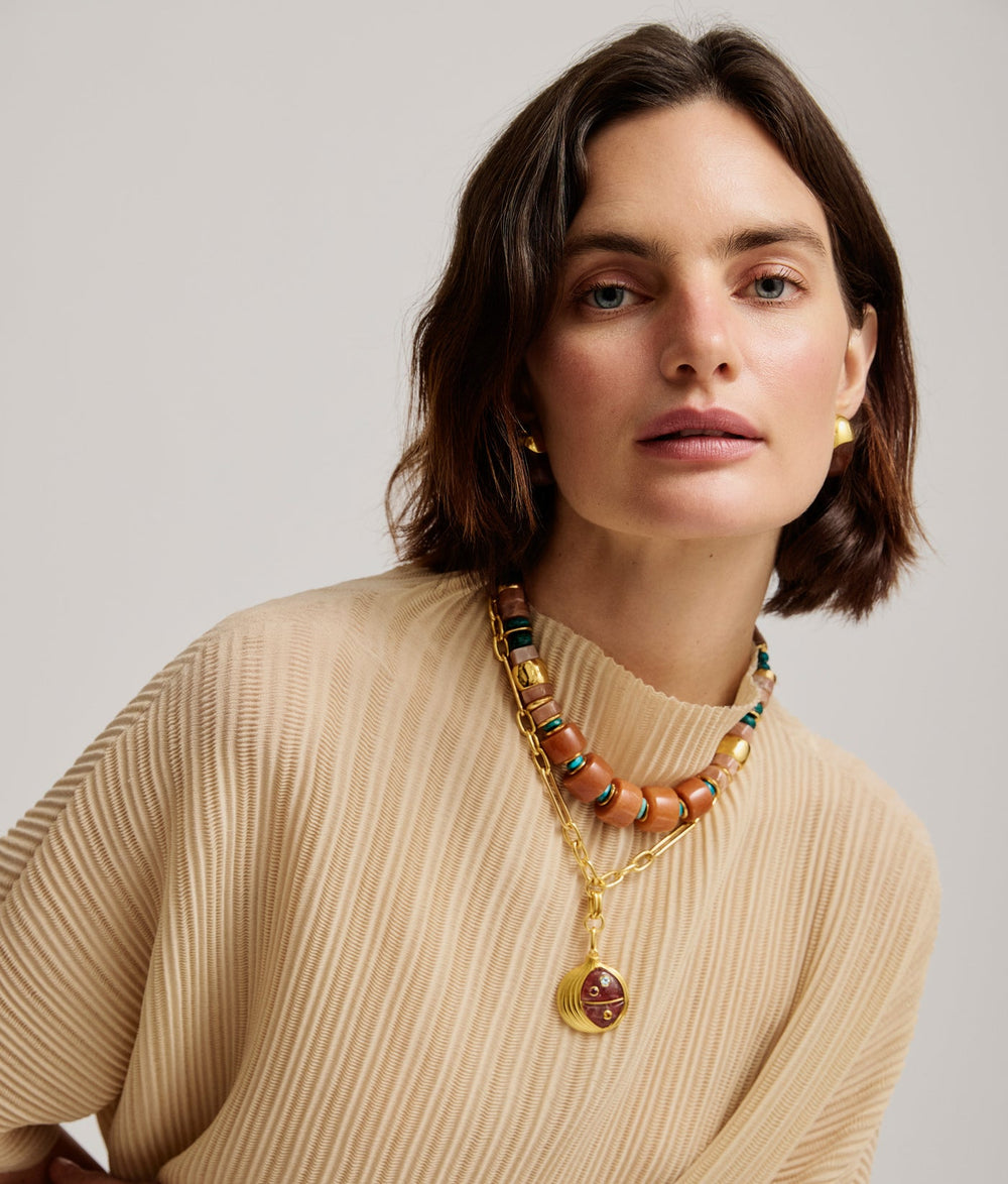 Lizzie Fortunato Pomegranate Pendant Necklace available at Barbara Katz