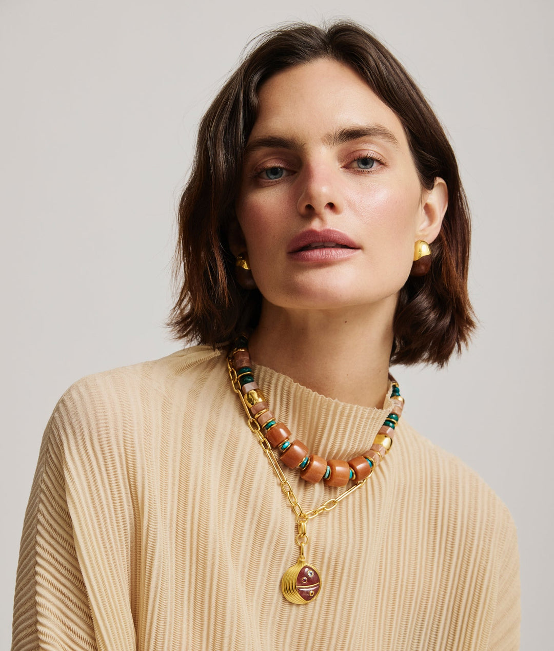 Pomegranate Pendant Necklace - Multi