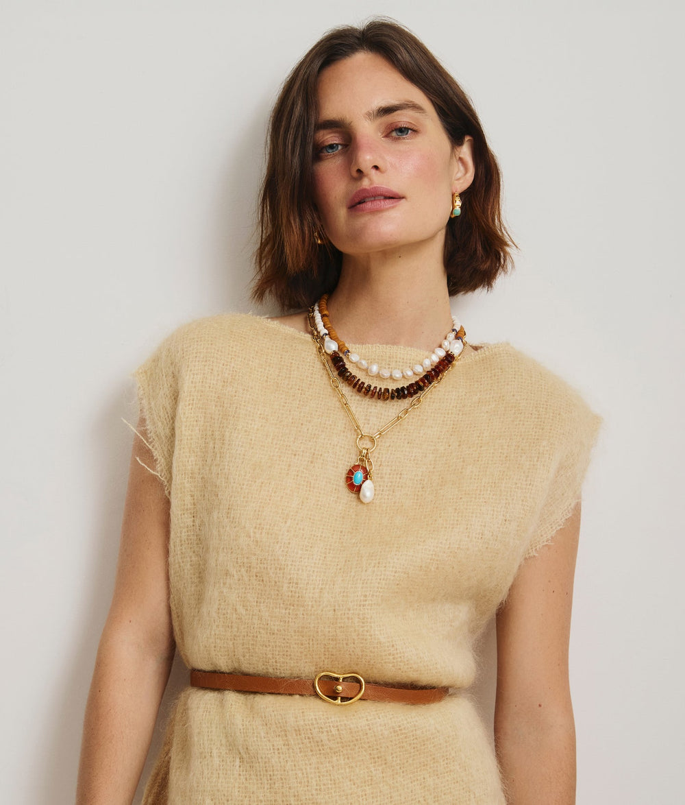 Lizzie Fortunato Neroli Charm Necklace in Multi available at Barbara Katz