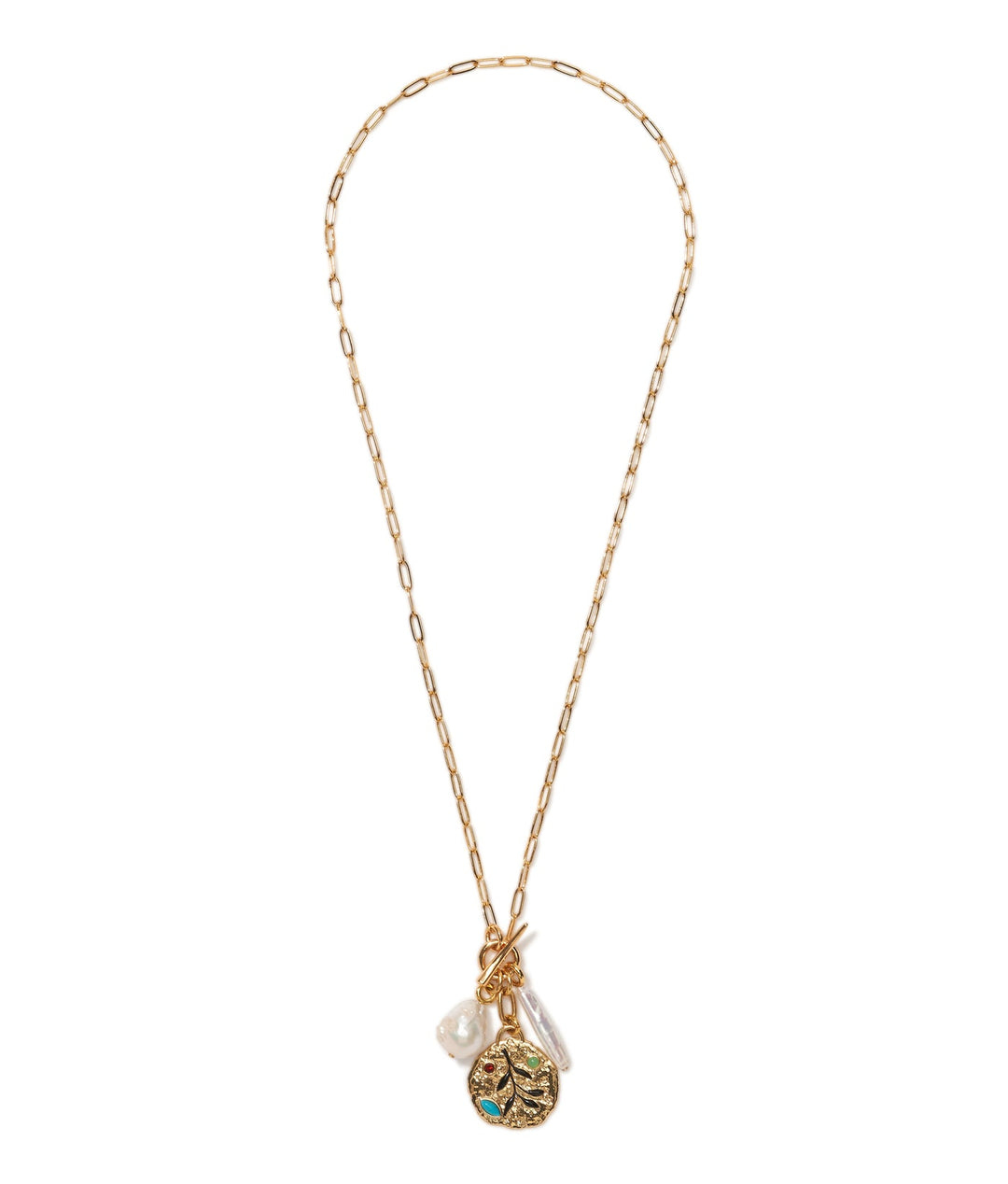 Lizzie Fortunato Campo Charm Necklace in Gold available at Barbara Katz
