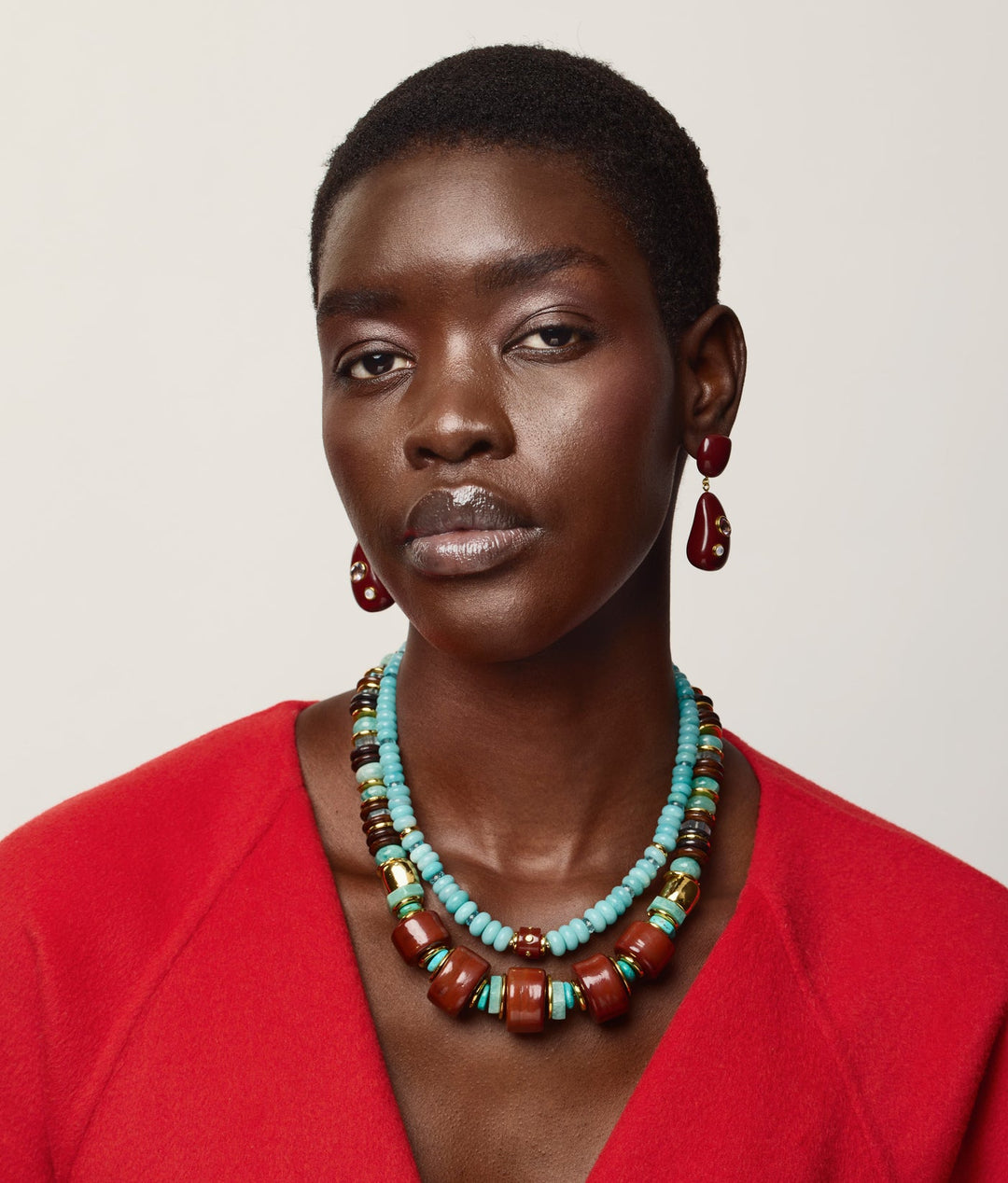 Lizzie Fortunato Satsuma II Earrings in Purple available at Barbara Katz