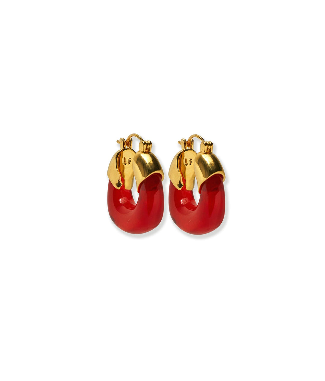 Lizzie Fortunato Mini Organic Hoops in Cherry available at Barbara Katz