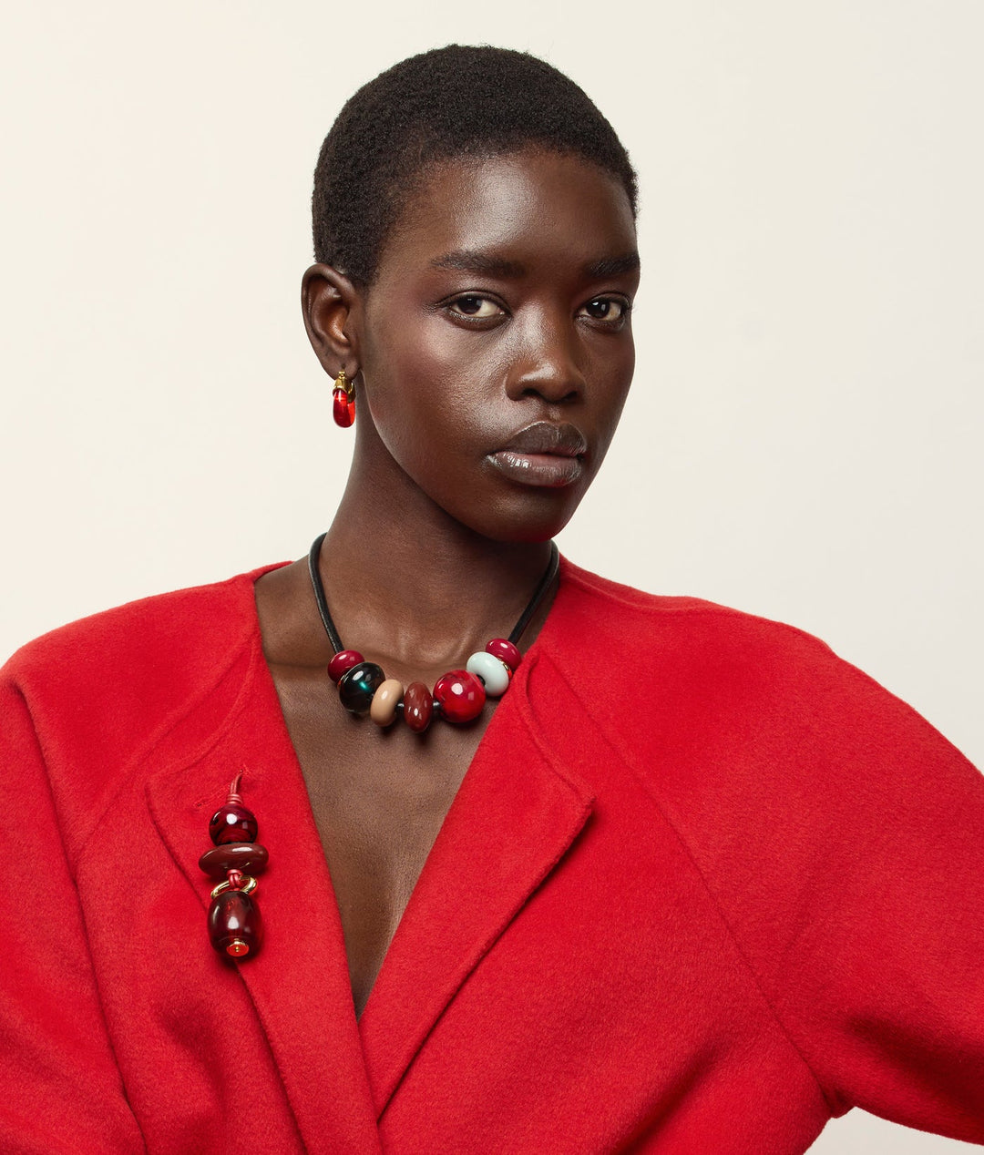 Lizzie Fortunato Mini Organic Hoops in Cherry available at Barbara Katz