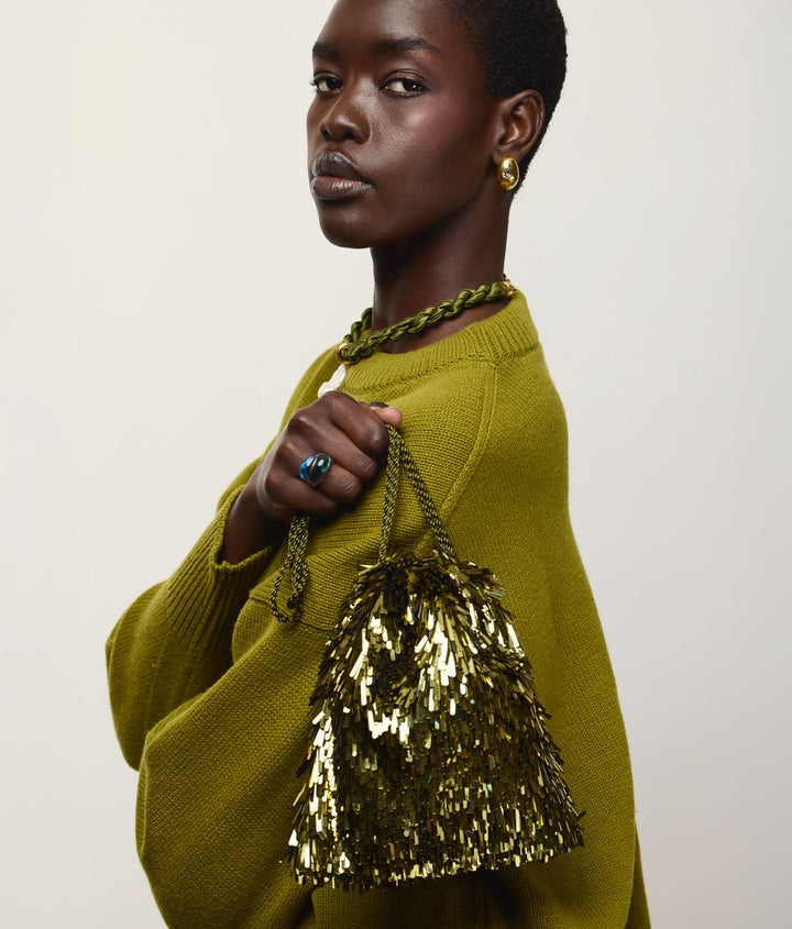 Lizzie Fortunato Woven Collar Necklace in Olive Branch available at Barbara Katz