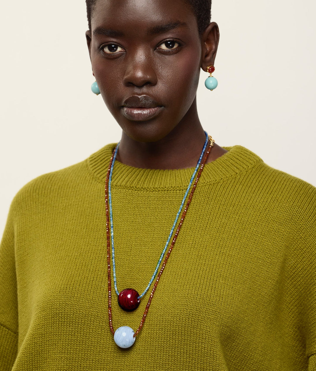Lizzie Fortunato Callisto Necklace in Cerulean available at Barbara Katz
