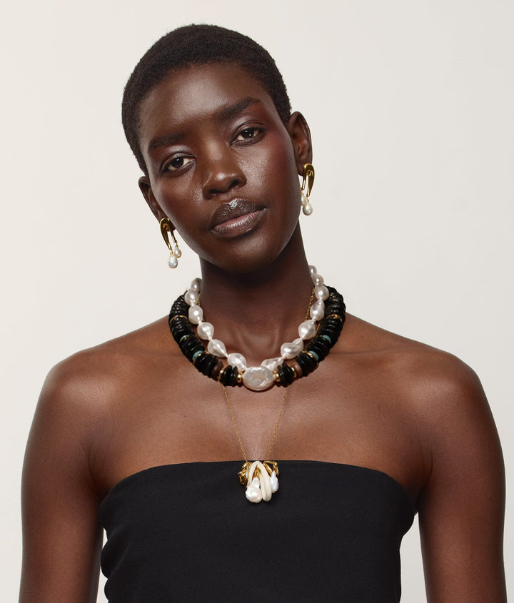 Lizzie Fortunato Cirque Necklace in Gold available at Barbara Katz