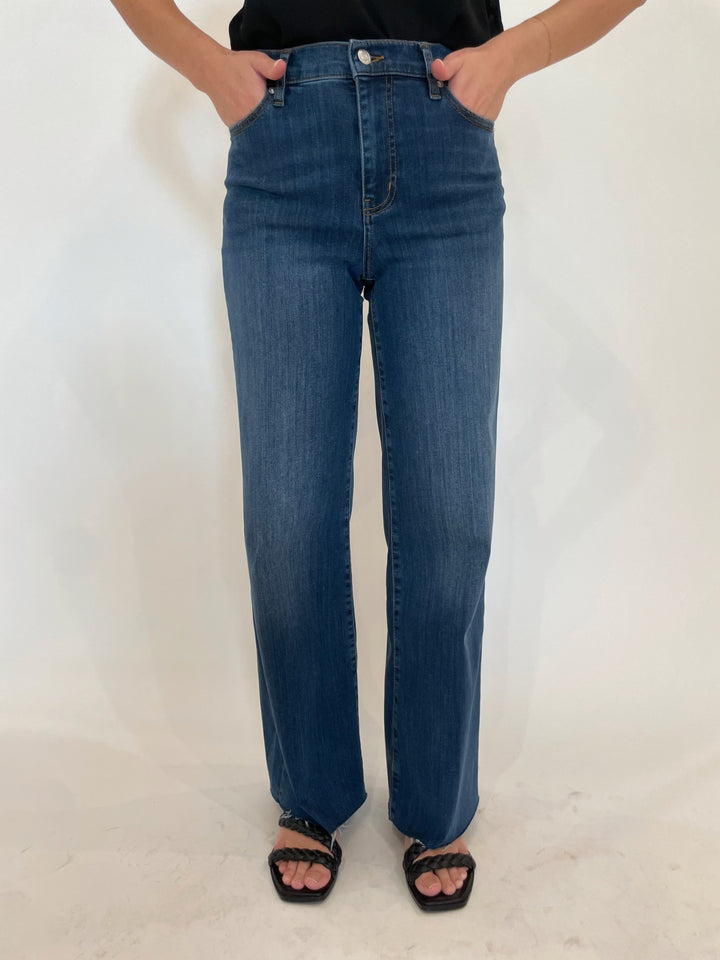 Frame Le Slim Palazzo Raw After Jeans in Lupine available at Barbara Katz