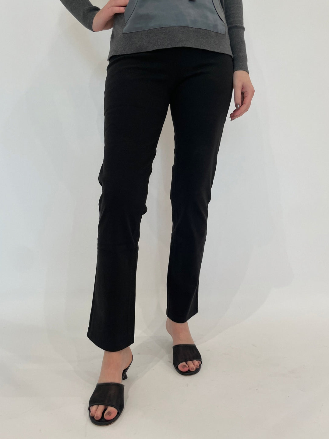 Lysse Spencer Straight Leg Denim Jeans in Black available at Barbara Katz