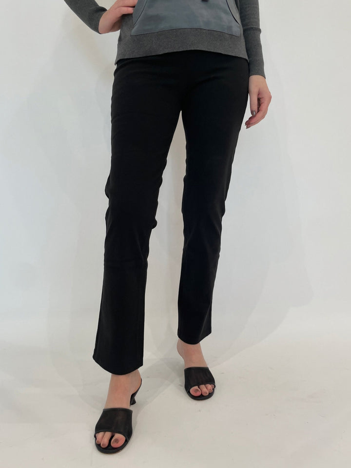 Lysse Spencer Straight Leg Denim Jeans in Black available at Barbara Katz