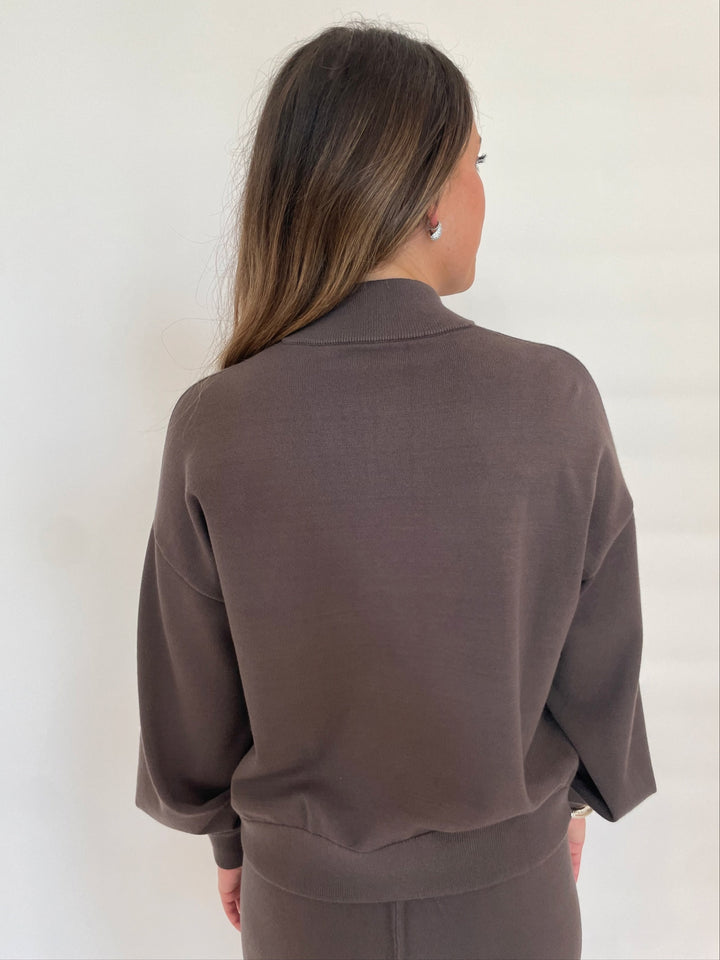 Max Mara MM Faiti Zip Jacket in Mud available at Barbara Katz