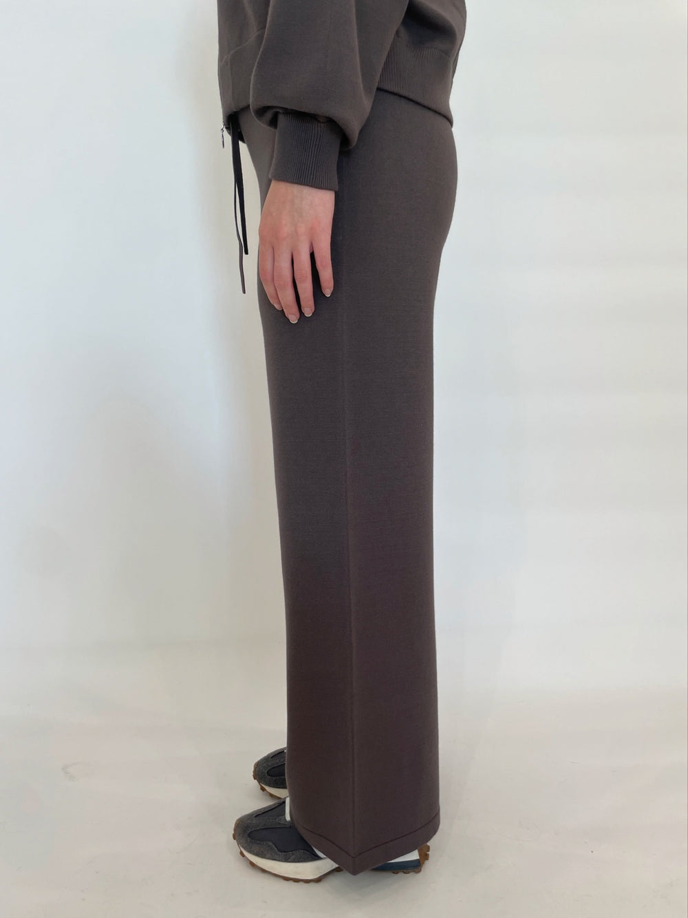 Max Mara MM Judy Knit Pants in Mud available at Barbara Katz