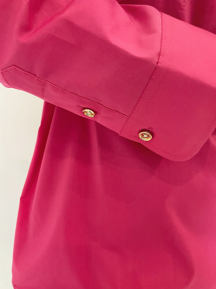 Hinson Wu Alessa 3/4 Sleeve Dress in Hot Pink available at Barbara Katz