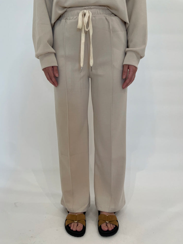 BK Drawstring Sweatpants in Beige available at Barbara Katz