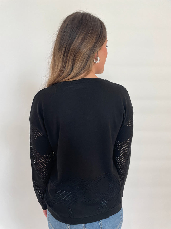 Talia V-Neck Sweater - Black