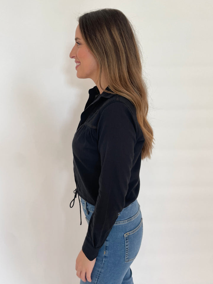 BK Dennis Long Sleeve Shirt in Black available at Barbara Katz