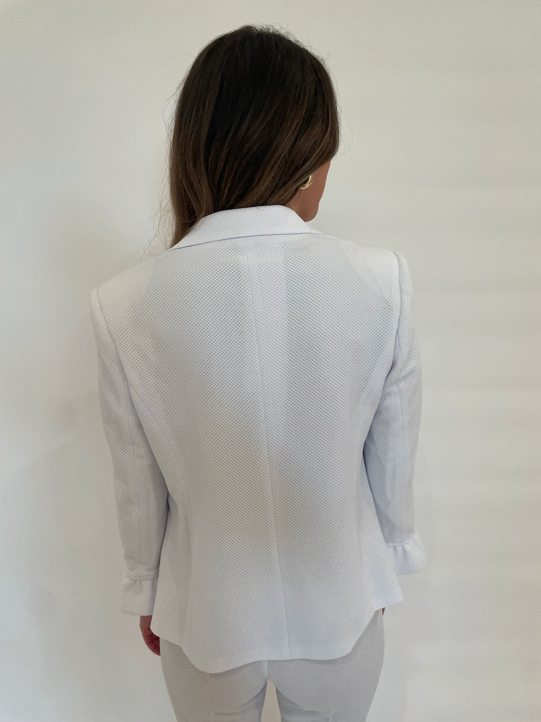 Peace of Cloth Gia Pique Jacket in White available at Barbara Katz